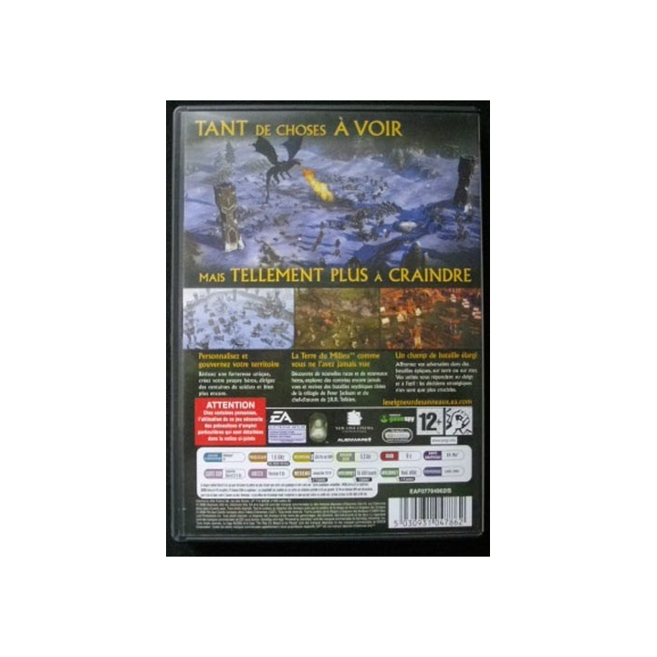 JEU PC DVD ROM : LE SEIGNEUR DES ANNEAUX II la bataille pour la terre du milieu