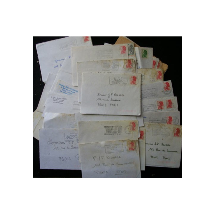 Lot de plus de 30 flammes postales de l'année 1987