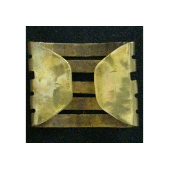 Galon métallique d'épaule de colonel en métal épais de dimension 4,8 cm par 6 cm