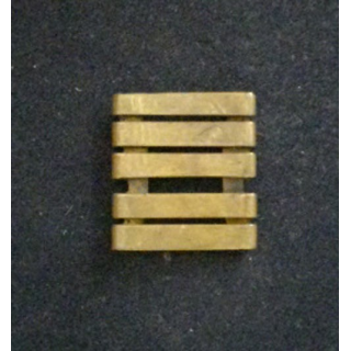 Galon métallique d'épaule de colonel en métal épais de dimension 3,3 cm par 3 cm