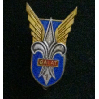 1° GALAT : insigne du 1° groupe de l'aviation légère de l'armée de terre de fabrication Drago G. 451 en émail