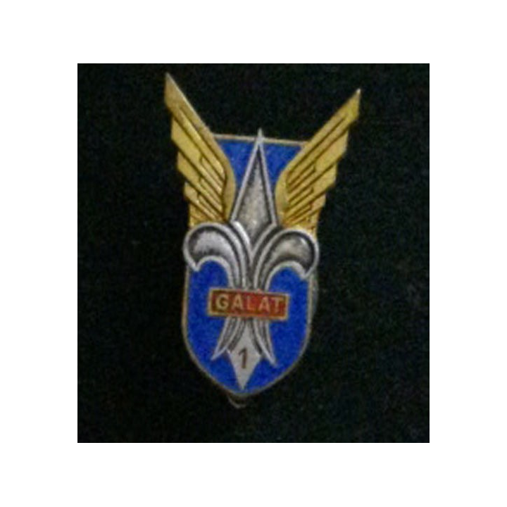1° GALAT : insigne du 1° groupe de l'aviation légère de l'armée de terre de fabrication Drago G. 451 en émail