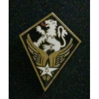 5° GALREG : insigne du 5° groupe de l'aviation légère régionale de l'armée de terre de fabrication Drago G. 2233 épingle coupée