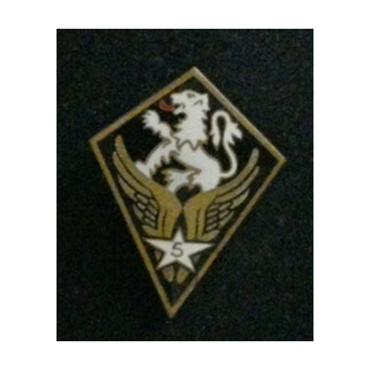 5° GALREG : insigne du 5° groupe de l'aviation légère régionale de l'armée de terre de fabrication Drago G. 2233 épingle coupée