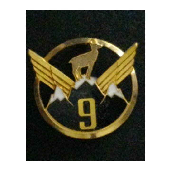 9° GALAT : insigne du 9° groupe de l'aviation légère de l'armée de terre de fabrication Drago G. 1822 en émail