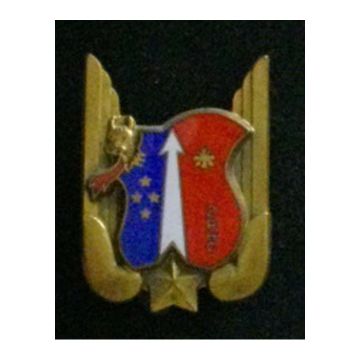 2° RHC : insigne du 2° régiment d'hélicoptères de combat de fabrication FIA G. 2804 petite tête en émail