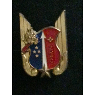 2° RHC : insigne du 2° régiment d'hélicoptères de combat de fabrication Drago G. 2804 peint