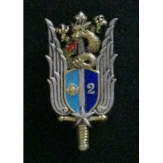 2° RHC : insigne du 2° régiment d'hélicoptères de combat type 2 de fabrication Balme G. 3991 attache pin's