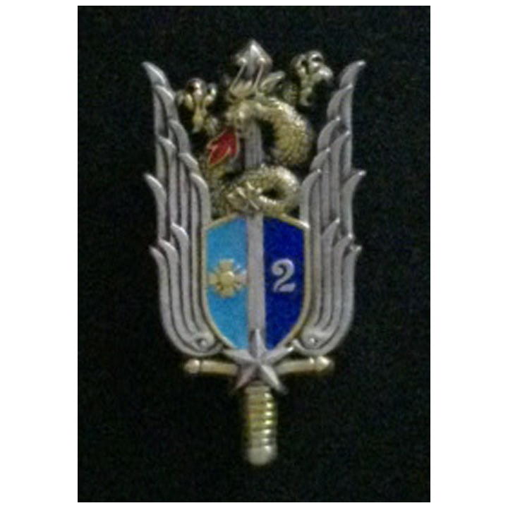2° RHC : insigne du 2° régiment d'hélicoptères de combat type 2 de fabrication Balme G. 3991 attache pin's