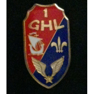 1° GHL : insigne du 1° groupe d'hélicoptères légers de fabrication Drago  G. 2593