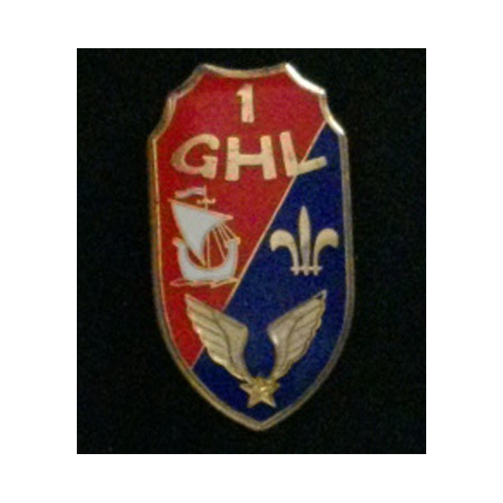 1° GHL : insigne du 1° groupe d'hélicoptères légers de fabrication Drago  G. 2593