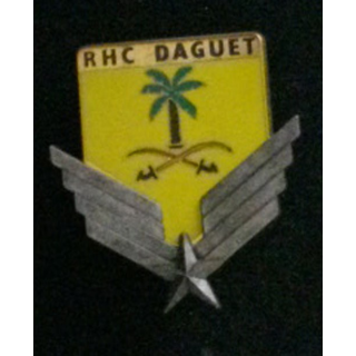 5° RHC : insigne du 5° régiment d'hélicoptères de combat opération daguet de fabrication Fraisse