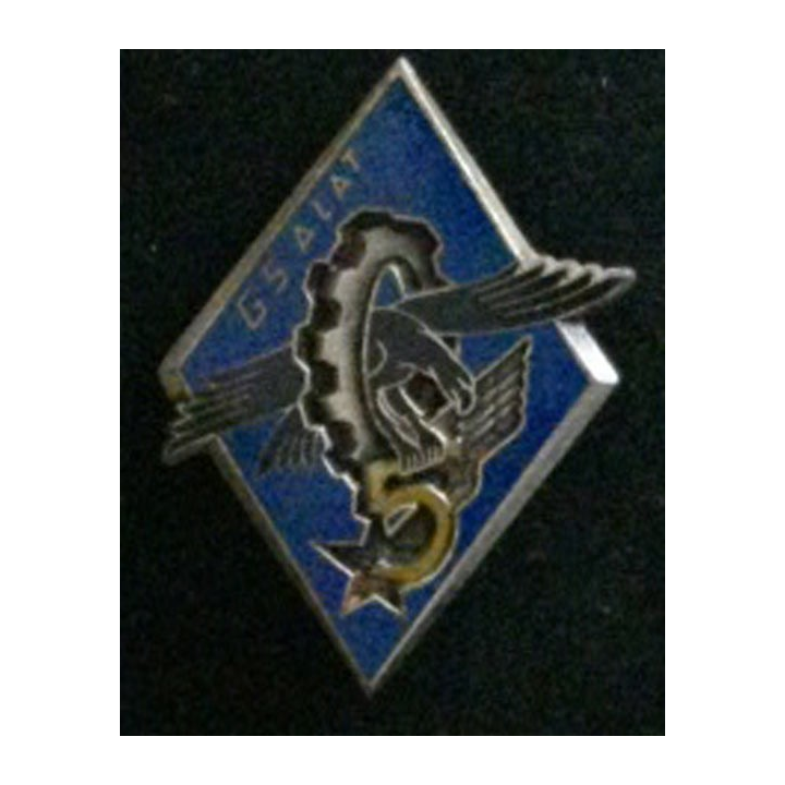 5° GS ALAT : insigne du 5° groupe de soutien de l'aviation légère de l'armée de terre de fabrication Drago G. 2588