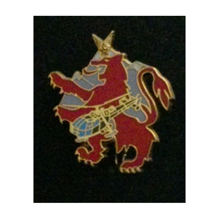 5° GHL : insigne de la 1° escadrille type 2 du 5° groupe d'hélicoptères légers de fabrication Balme