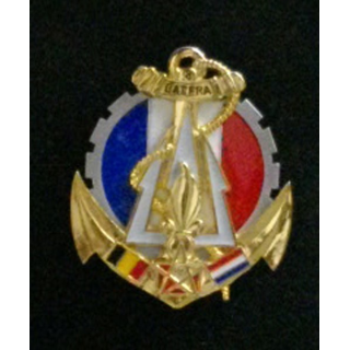 TRIDENT BATFRA 8 : insigne du bataillon français n° 8 de l'opération trident légion spahis de fabrication Shéli