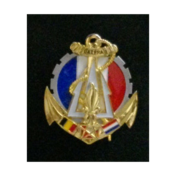 TRIDENT BATFRA 8 : insigne du bataillon français n° 8 de l'opération trident légion spahis de fabrication Shéli