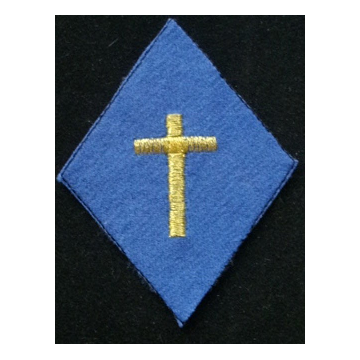 losange de bras d'aumônier catholique et protestant laïc
