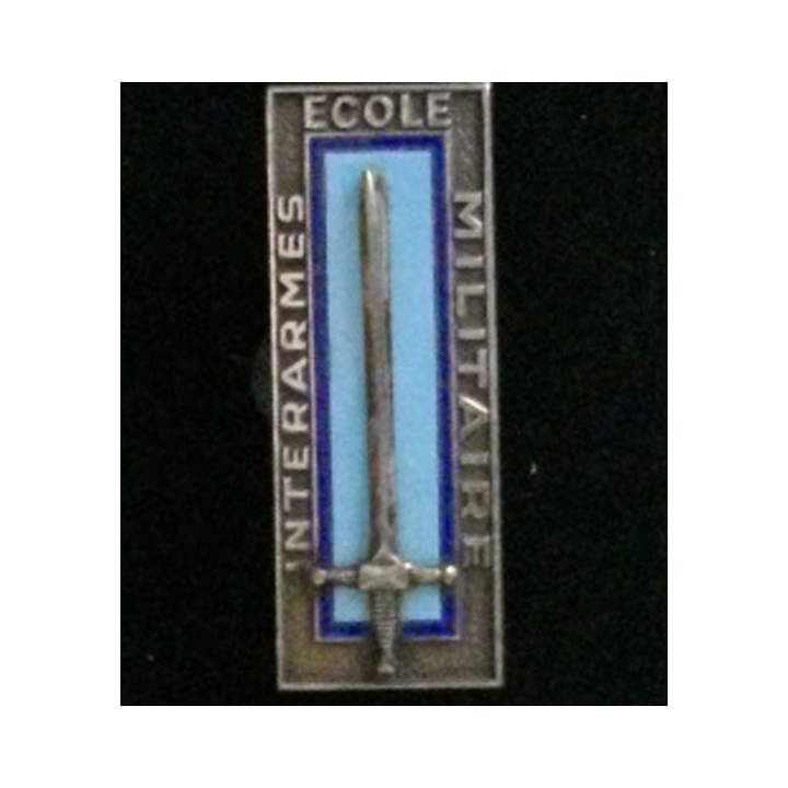 EMIA : insigne de l'école militaire interarmes, en émail, de fabrication Drago G. 1851 boléro rond collé ?