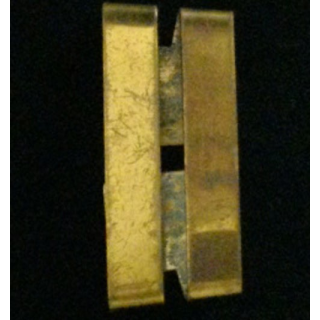 Galon métallique d'épaule de lieutenant en métal épais de dimension 2,5 cm par 5,7 cm