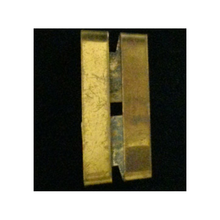 Galon métallique d'épaule de lieutenant en métal épais de dimension 2,5 cm par 5,7 cm