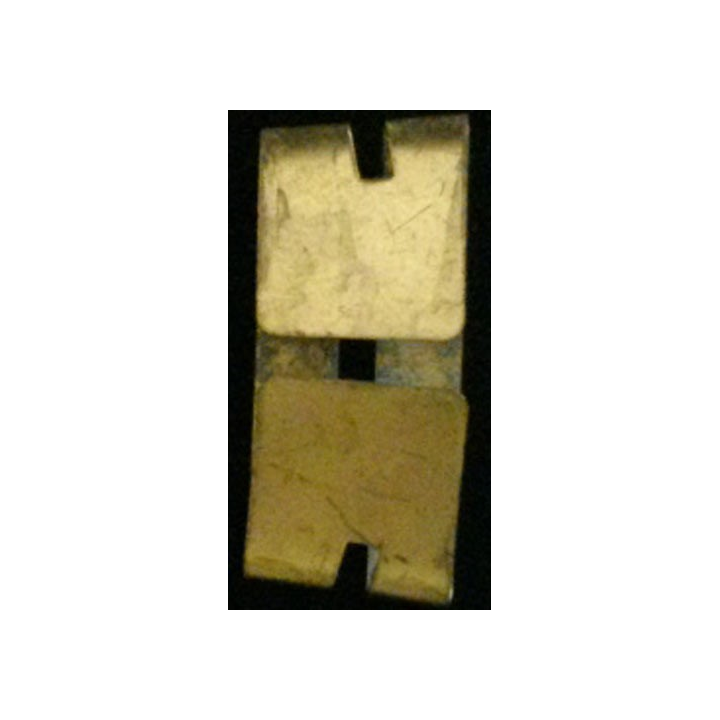 Galon métallique d'épaule de lieutenant en métal épais de dimension 2,5 cm par 5,7 cm