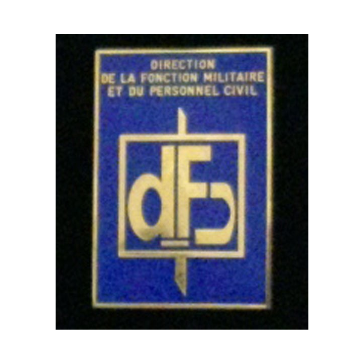 DFP : insigne de la direction de la fonction militaire et du personnel civil de fabrication Balme G. 4466 numéroté 029