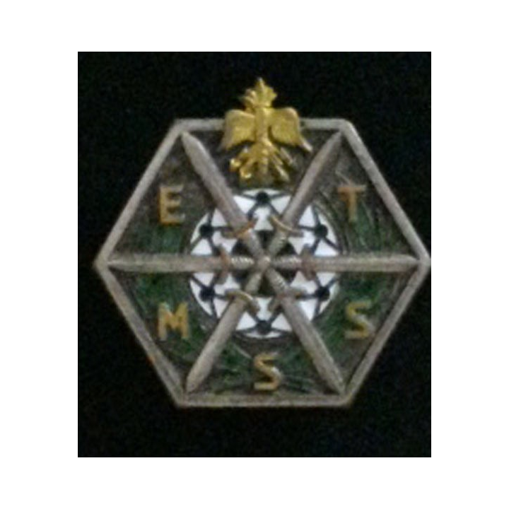 EMSST : insigne de l'école militaire supérieure scientifique et technique en émail de fabrication Mardini G. 1020