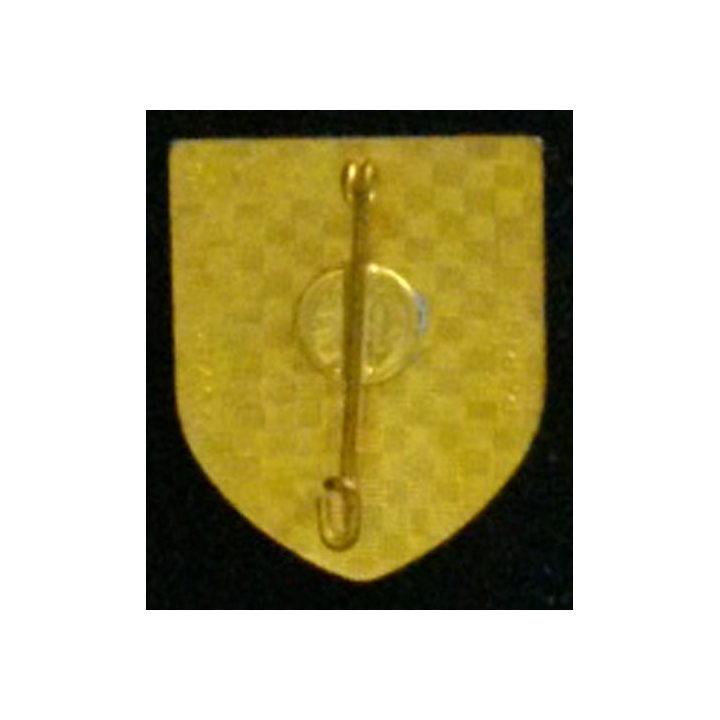 105° BG :  insigne du 105° bataillon du génie en émail de fabrication Drago G. 1404 dos guilloché 1 boléro