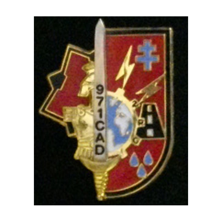 2° RG : insigne de la 971°compagnie d'aide au déploiement du 2° régiment du génie en émail de fabrication JMM