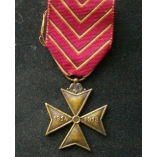 BELGIQUE : médaille de la croix des déportés belges pendant la 1° guerre mondiale 1914-1918
