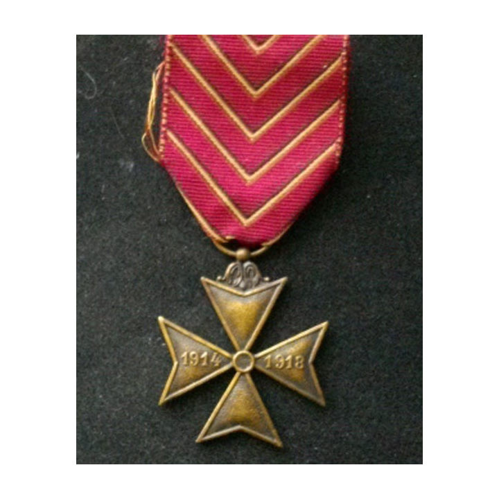 BELGIQUE : médaille de la croix des déportés belges pendant la 1° guerre mondiale 1914-1918