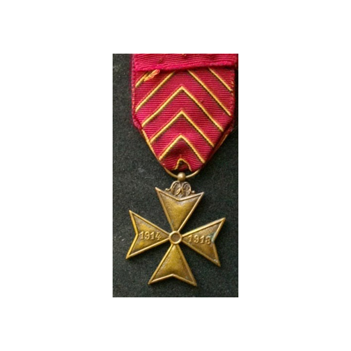 BELGIQUE : médaille de la croix des déportés belges pendant la 1° guerre mondiale 1914-1918