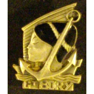 COMMANDANT BORY argenté en émail sans fabricant