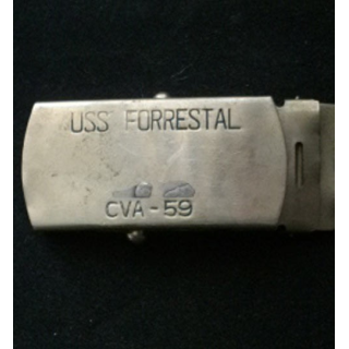 USA : boucle de ceinturon du Porte avions USS FORRESTAL CVA - 59