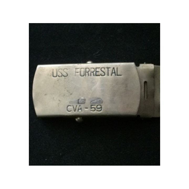 USA : boucle de ceinturon du Porte avions USS FORRESTAL CVA - 59