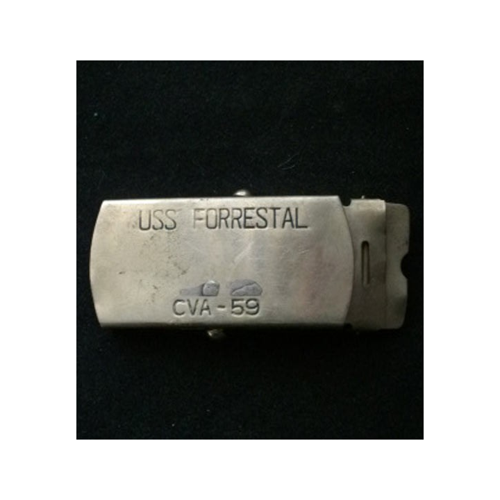 USA : boucle de ceinturon du Porte avions USS FORRESTAL CVA - 59