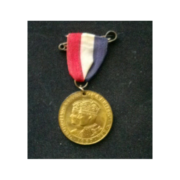 GRANDE BRETAGNE : médaille commémorative du couronnement du Roi George VI et de la Reine Elisabeth en 1937 en bronze
