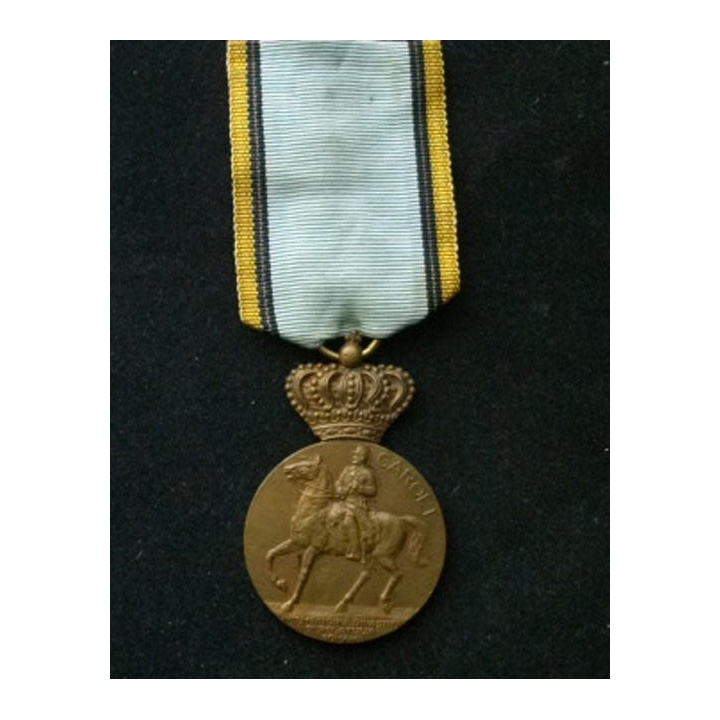ROUMANIE : médaille du centenaire de Carol 1er 1839 - 1939 en bronze