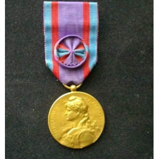 FRANCE : médaille d'or de la société académique d'histoire internationale en bronze  doré de diamètre 3,3 cm