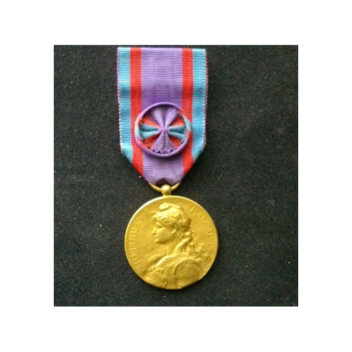 FRANCE : médaille d'or de la société académique d'histoire internationale en bronze  doré de diamètre 3,3 cm