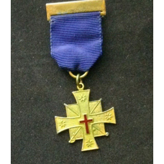 AUSTRALIE : médaille religieuse australienne en métal doré de dimension 3,7 cm x 9 cm