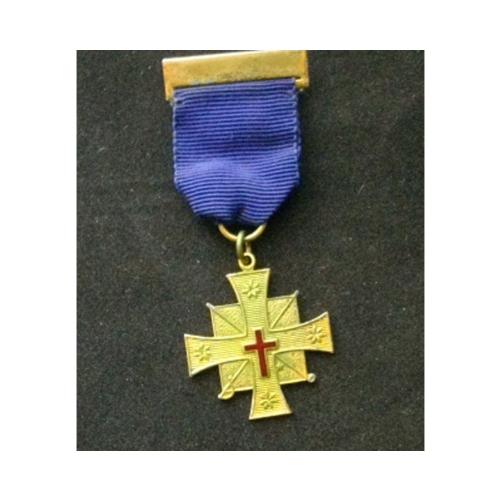 AUSTRALIE : médaille religieuse australienne en métal doré de dimension 3,7 cm x 9 cm
