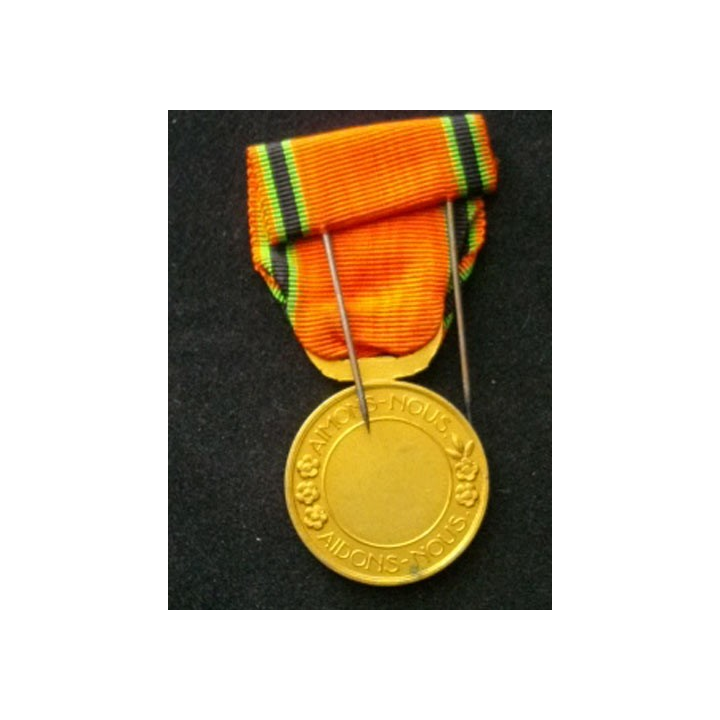 FRANCE : médaille de la société nationale d'encouragement au Bien "Aimons-nous - Aidons-nous"