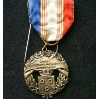 FRANCE : médaille du XXIX° concours national de tir de Macon 1926 en bronze argenté