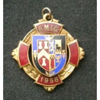 FRANC-MAÇONNERIE : médaille anglaise de la Royal masonic institute for Girls 1958 en émail sans ruban