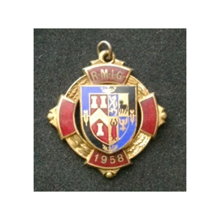 FRANC-MAÇONNERIE : médaille anglaise de la Royal masonic institute for Girls 1958 en émail sans ruban