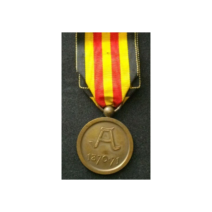BELGIQUE : médaille commémorative de la guerre 1870-1871 en bronze de diamètre 3,1 cm