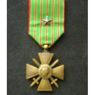 FRANCE : Croix de guerre 1914-1917 avec une citation (étoile de bronze) en bronze