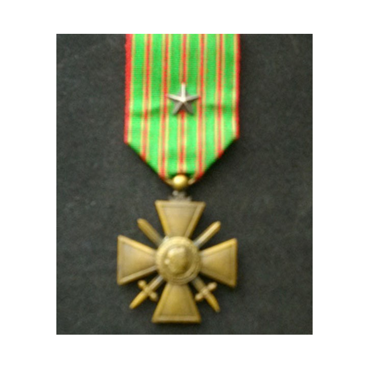 FRANCE : Croix de guerre 1914-1917 avec une citation (étoile de bronze) en bronze
