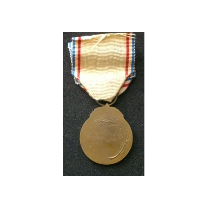 FRANCE : médaille de la reconnaissance française 1° type signée Des Bois en bronze